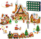 TERRAMUS Advent Calendar Gingerbread House Building Set, 24 Days Countdown Christmas Village Mini Bricks, Toys for Adults Teens Age 12+