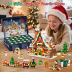 TERRAMUS Advent Calendar Gingerbread House Building Set, 24 Days Countdown Christmas Village Mini Bricks, Toys for Adults Teens Age 12+