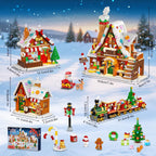 TERRAMUS Advent Calendar Gingerbread House Building Set, 24 Days Countdown Christmas Village Mini Bricks, Toys for Adults Teens Age 12+
