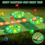 TERRAMUS Kids Golf Toy Set, 6.5ft Putting Mat Adjustable Putter 3 Target Holes 4 High-Visibility Balls Indoor Outdoor Sport Game Gift Kids Age 3+