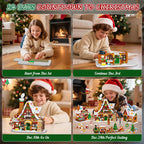 TERRAMUS Advent Calendar Gingerbread House Building Set, 24 Days Countdown Christmas Village Mini Bricks, Toys for Adults Teens Age 12+